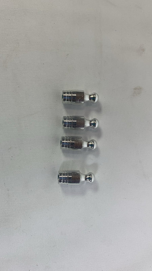 Bowling pins silver valve caps