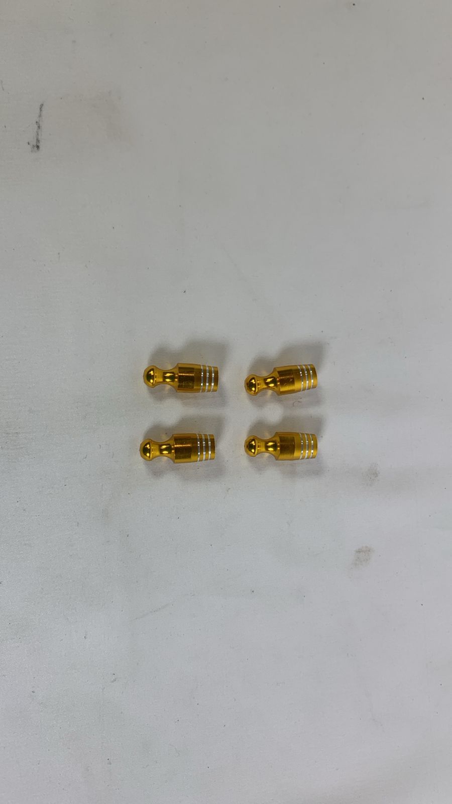 Bowling pins valve caps gold