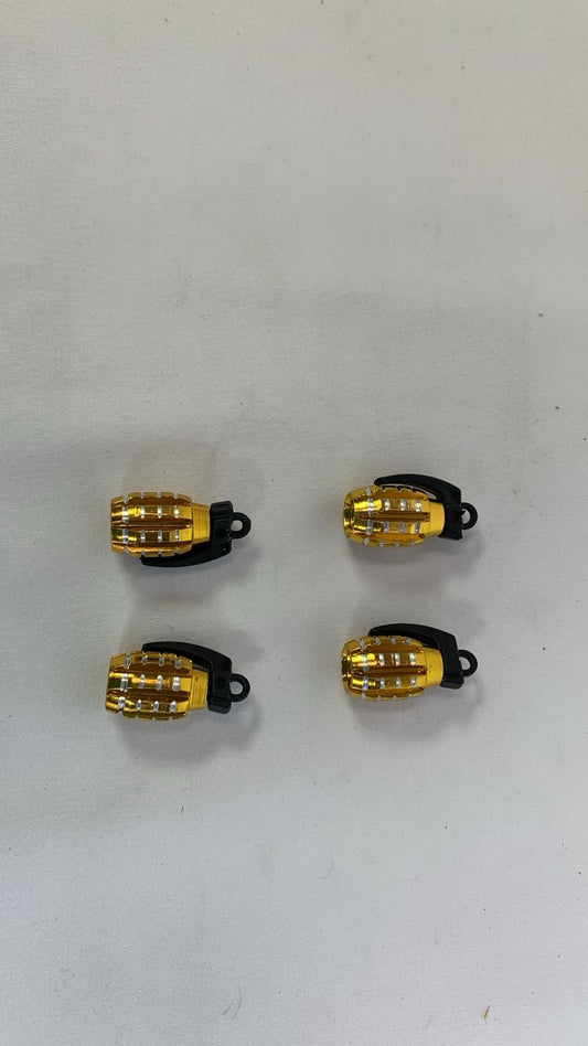 Grenade gold valve caps