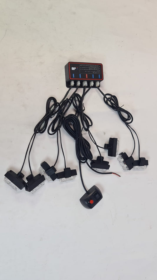 LED flash light Grill 8LED Red