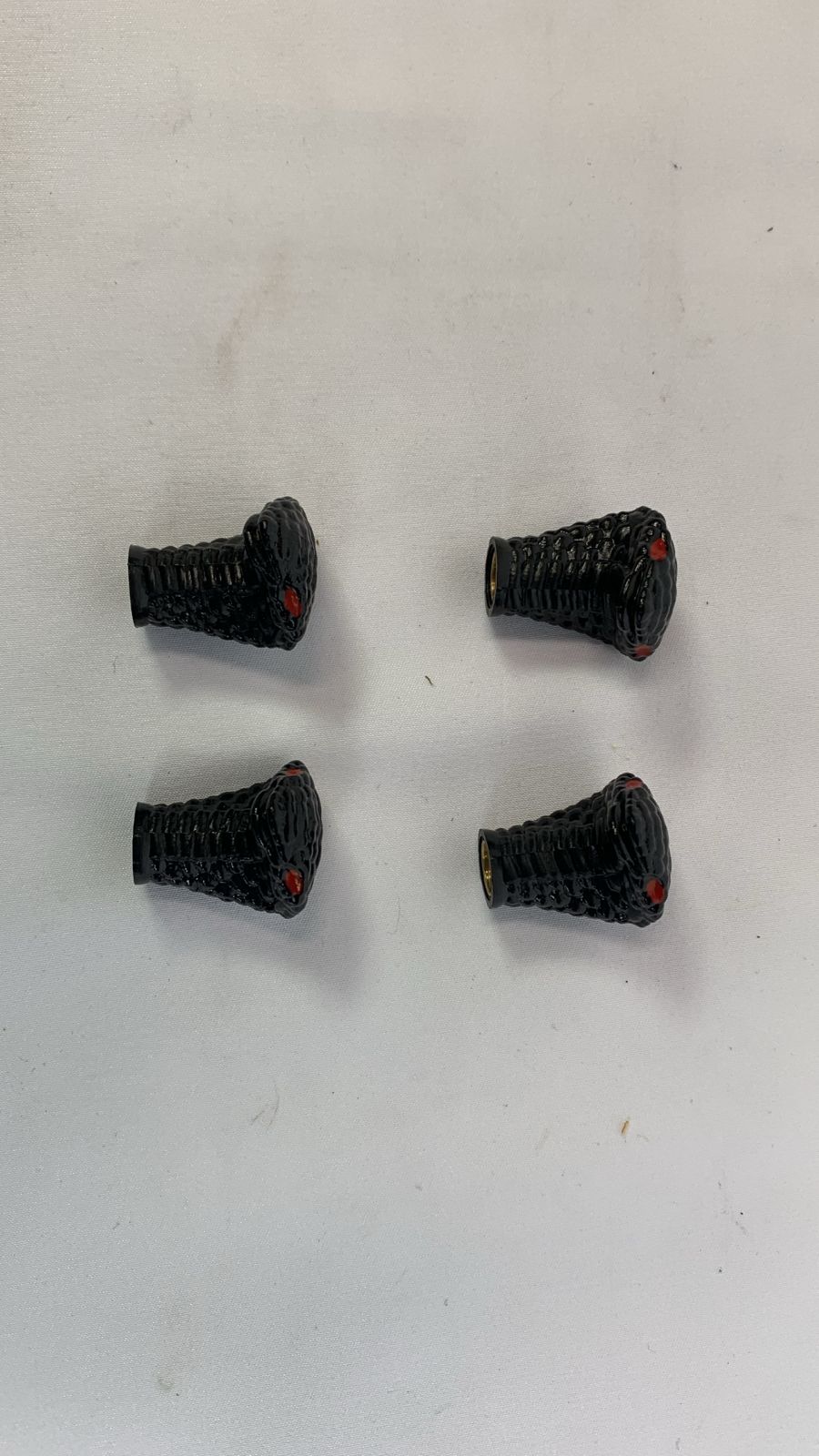 Snake head black valve caps