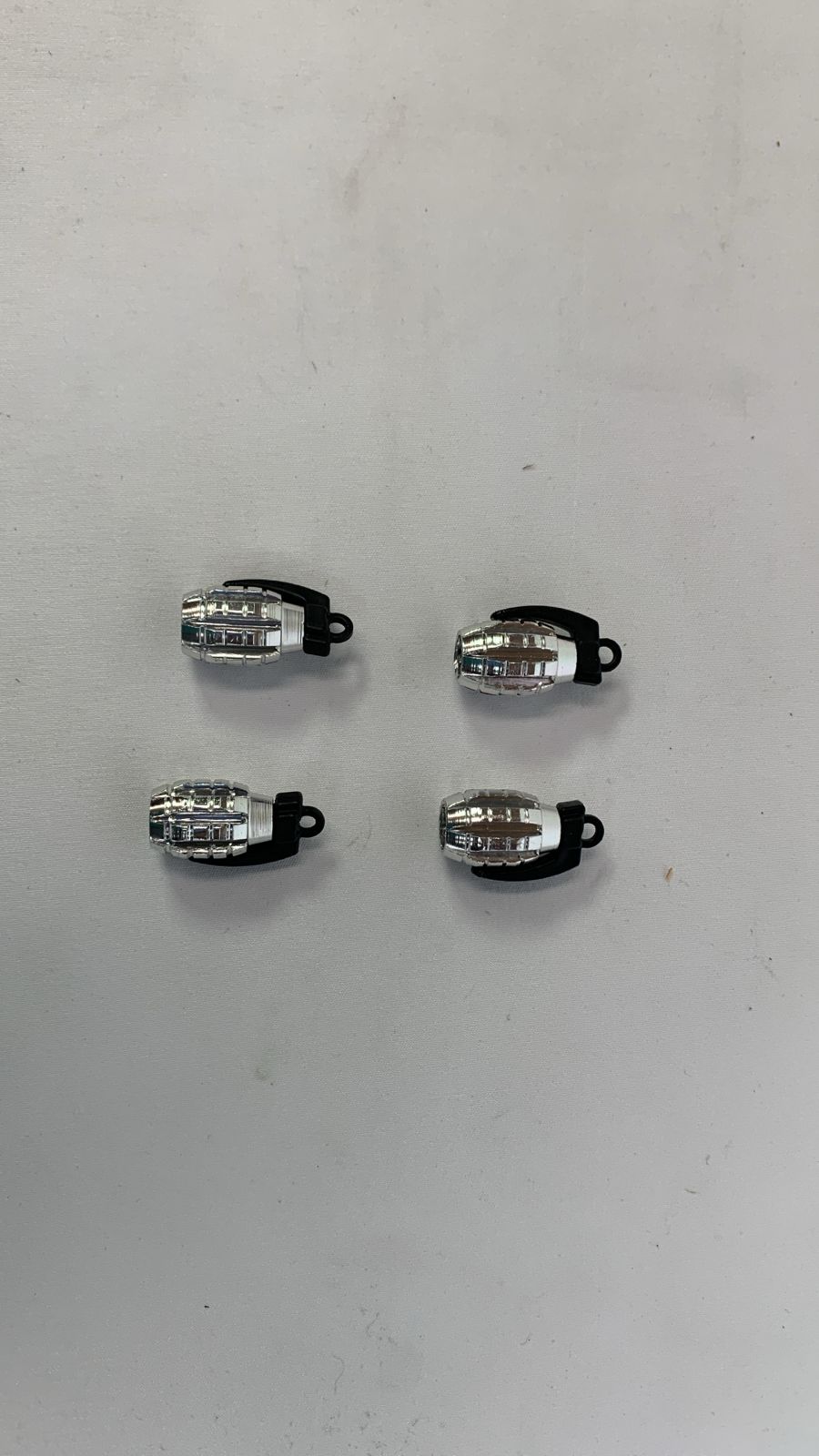 Valve cap silver grenade
