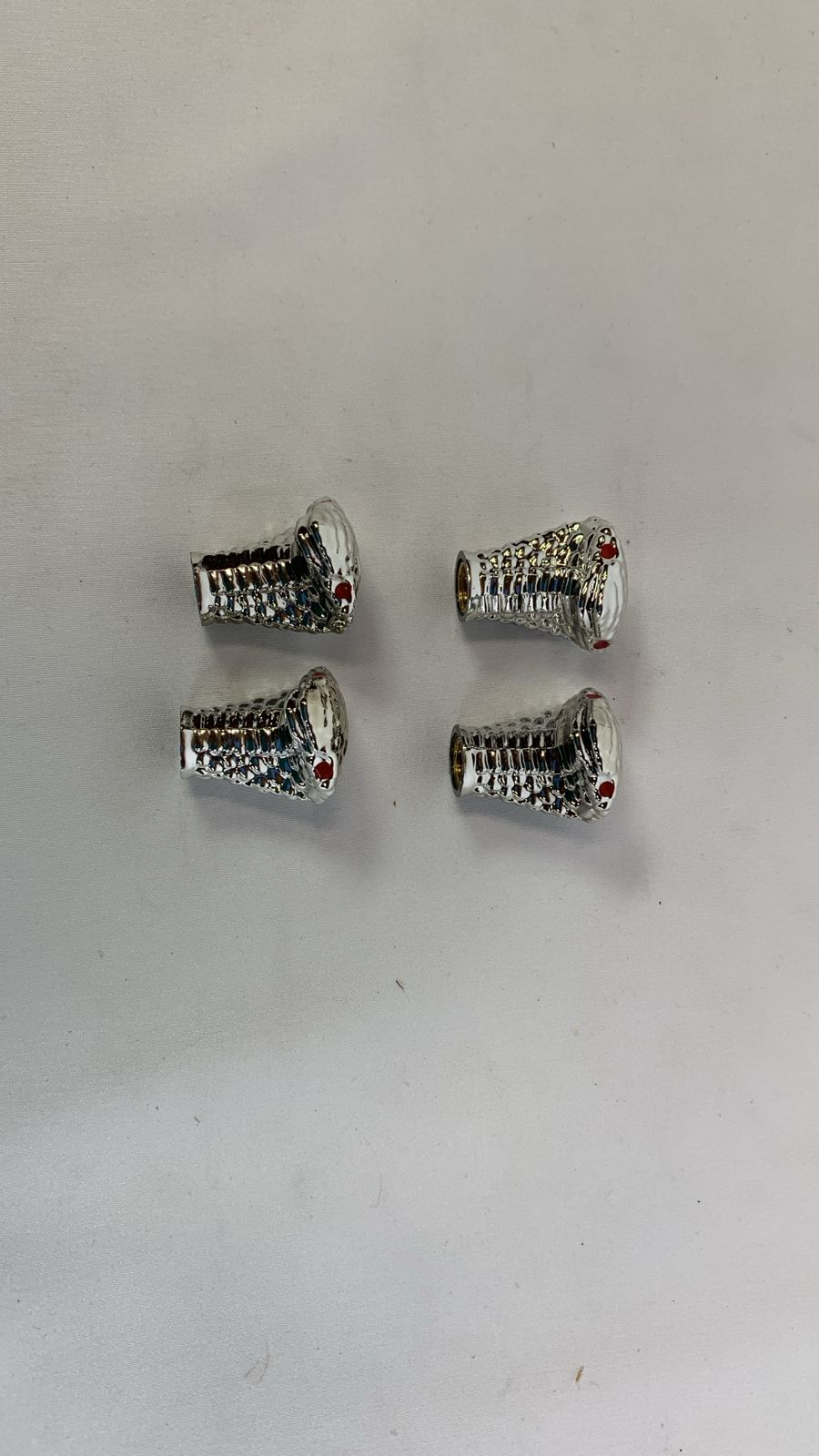 Valve cap snake head silver