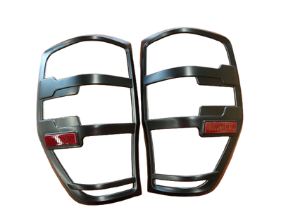 Ford Ranger T6/T7/T8 Tail Light Trims & Reflector Black 2012-2022