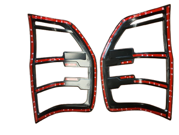Ford Ranger T6/T7/T8 Tail Light Trims & Reflector Black 2012-2022