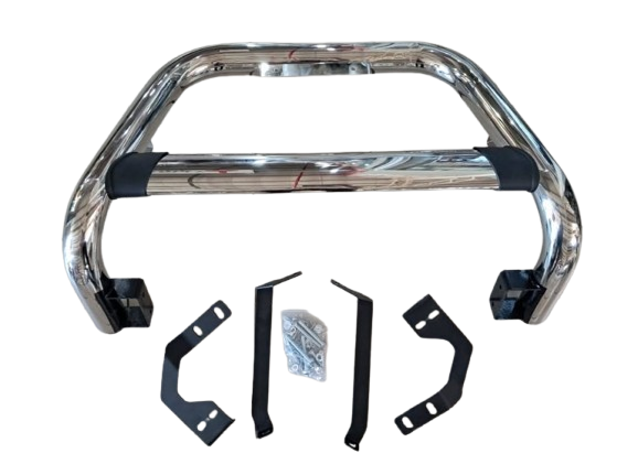 Toyota Hilux Revo Oval Pipe Nudge Bar Chrome 2016-2017