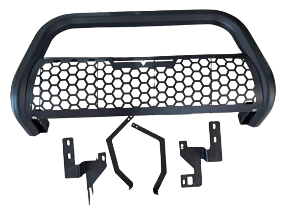 Ford Ranger T8 Octagon Pipe Nudge Bar Black 2018+