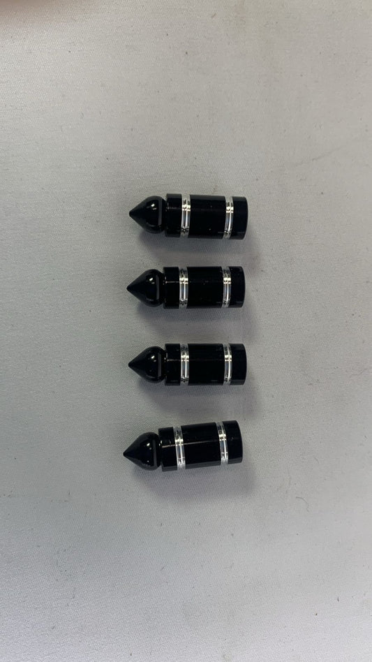 Black valve caps