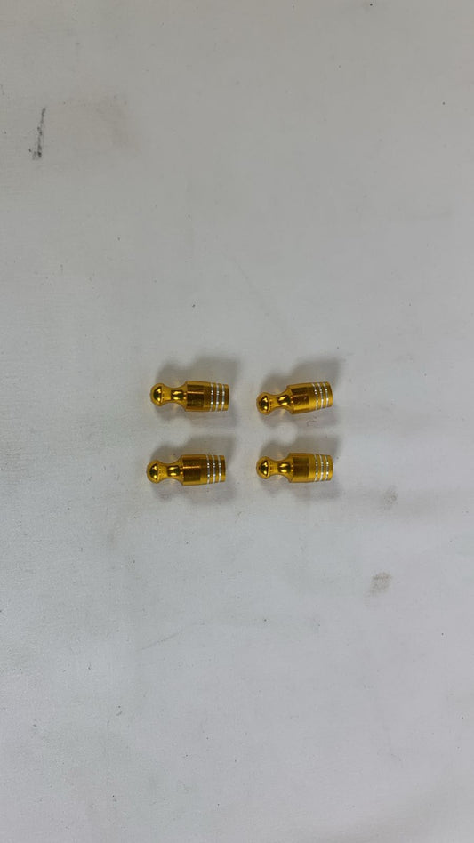 Bowling pins valve caps gold