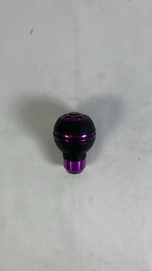 Gear knob round black with purple