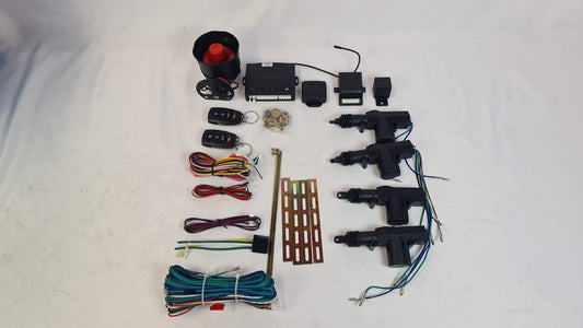 Scuta car alarm system with central door locking system complete kit